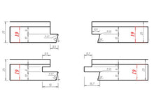 Load image into Gallery viewer, Rangate Bevel Shaker Cabinet Door Set RCCDB1481925 Profile
